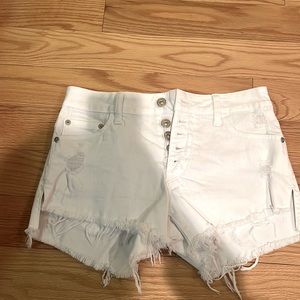 XS white tight shorts